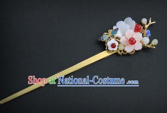 Chinese Ancient Hair Accessories Cloisonne Hair Clip Hanfu Handmade Hairpins for Women