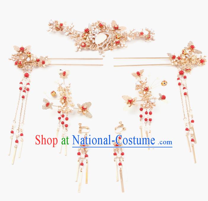 Chinese Ancient Style Hair Jewelry Accessories Cosplay Hairpins Headwear Royal Crown Headdress for Women