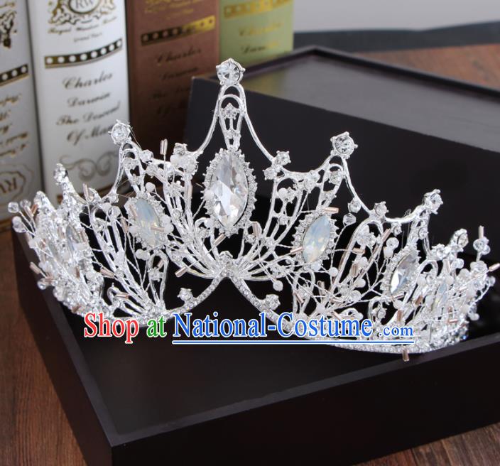 Top Grade Bride Hair Accessories Crystal Royal Crown for Women