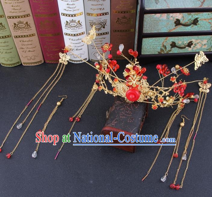 Chinese Ancient Style Hair Jewelry Accessories Cosplay Hairpins Headwear Royal Crown Headdress for Women