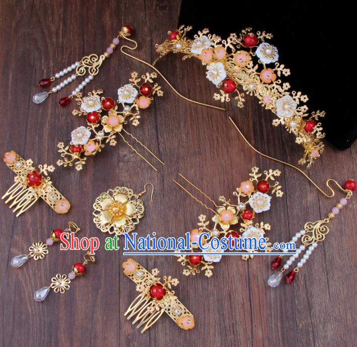 Chinese Ancient Style Hair Jewelry Accessories Cosplay Hairpins Headwear Royal Crown Headdress for Women