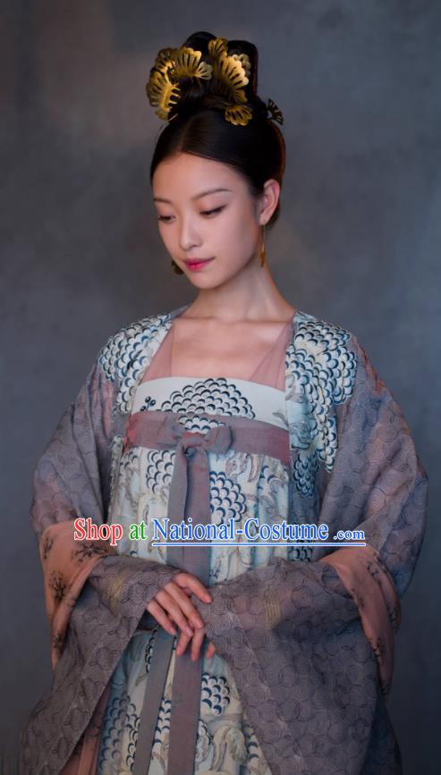 Chinese Ancient Peri Costumes Traditional Tang Dynasty Princess Swordsman Hanfu Dress