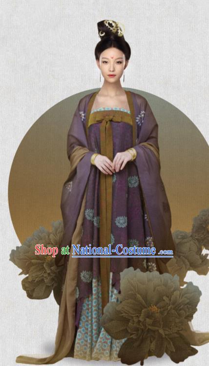 Ancient Chinese Tang Dynasty Drama The Rise of Phoenixes Empress Costumes and Headpiece for Women