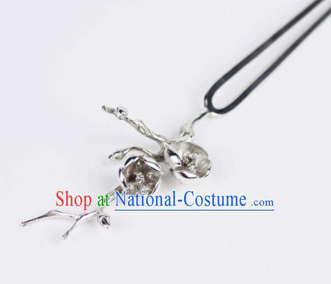 Chinese Ancient Handmade Plum Blossom Sliver Hairpins Hair Accessories Hair Clips for Women