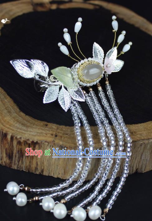 Chinese Ancient Handmade Palace Hanfu Hairpins Hair Accessories Tassel Hair Claws for Women