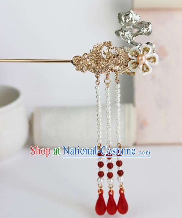 Chinese Ancient Handmade Palace Hanfu Tassel Hairpins Hair Accessories Hair Clip for Women