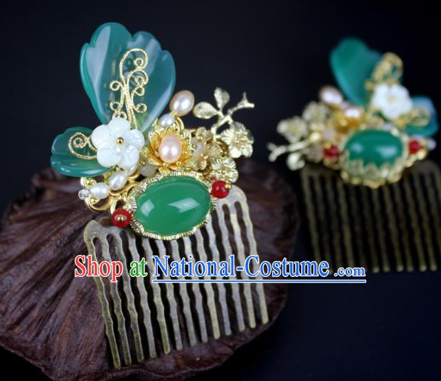 Chinese Ancient Handmade Hanfu Butterfly Hair Comb Hairpins Hair Accessories for Women