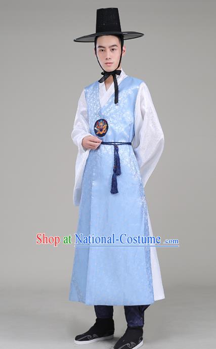 Asian Korean Traditional Costumes Korean Palace Hanbok Embroidered Clothing for Men