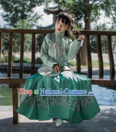 Chinese Ancient Palace Lady Hanfu Han Dynasty Imperial Concubine Queen Embroidered Costumes for Kids