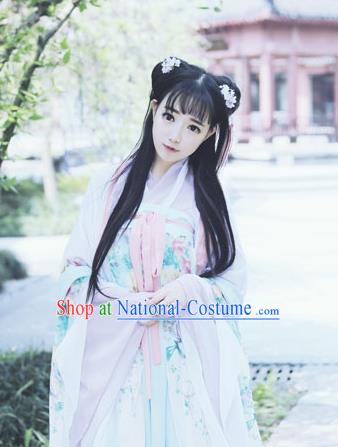 Chinese Ancient Palace Lady Hanfu Han Dynasty Imperial Concubine Queen Embroidered Historical Costumes