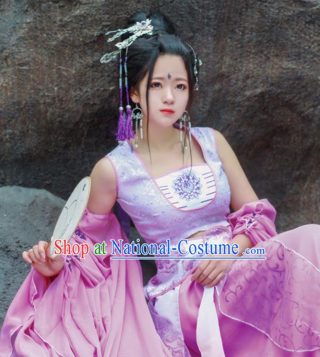 Chinese Ancient Cosplay Fairy Costumes Traditional Dancer Hanfu Dress for Women