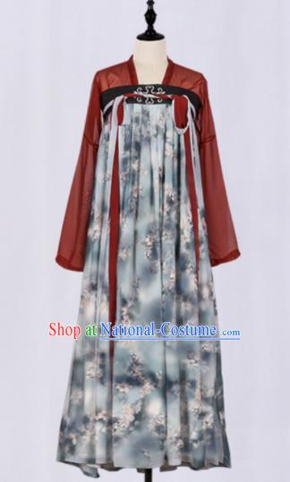 Chinese Ancient Fairy Costumes Traditional Tang Dynasty Court Maid Hanfu Dress for Women