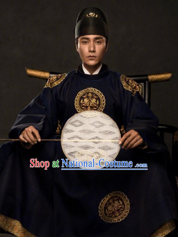 The Rise of Phoenixes Ancient Chinese Tang Dynasty Emperor Costume and Hat for Men