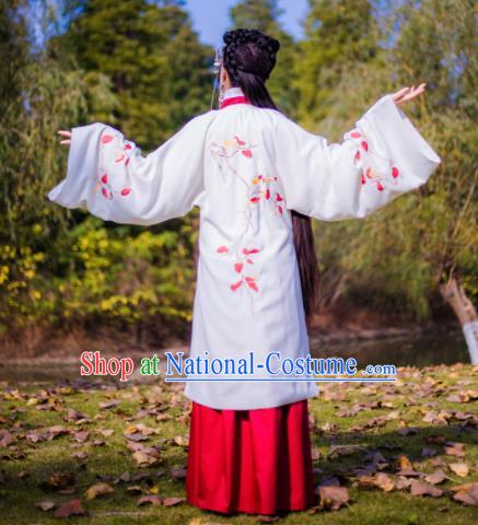 Chinese Ancient Palace Lady Hanfu Han Dynasty Imperial Concubine Queen Embroidered Historical Costumes