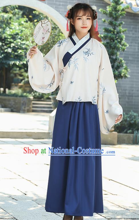 Chinese Traditional Ming Dynasty Nobility Lady Costume Ancient Embroidered Hanfu Dress for Rich Women