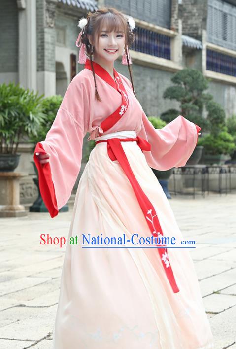 Chinese Traditional Nobility Lady Costume Ancient Embroidered Hanfu Dress for Rich Women