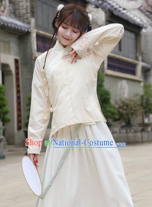 Chinese Ancient Palace Lady Hanfu Han Dynasty Imperial Concubine Queen Embroidered Historical Costumes