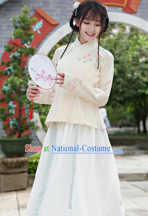 Chinese Ancient Palace Lady Hanfu Han Dynasty Imperial Concubine Queen Embroidered Historical Costumes