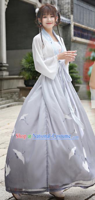 Chinese Ancient Palace Lady Hanfu Han Dynasty Imperial Concubine Queen Embroidered Historical Costumes