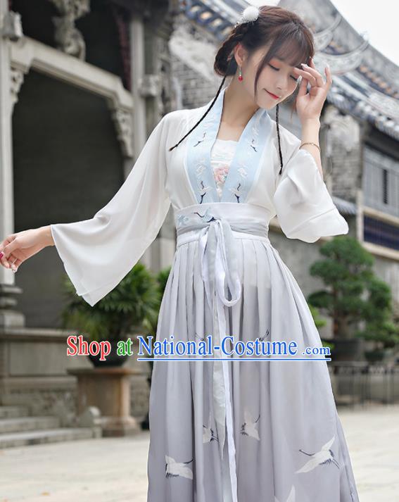 Chinese Ancient Palace Lady Hanfu Han Dynasty Imperial Concubine Queen Embroidered Historical Costumes