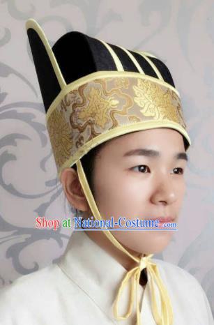 Traditional Chinese Ancient Minister Hat Han Dynasty Official Headwear for Men