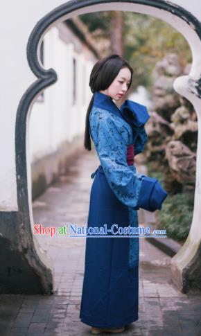 Chinese Ancient Hanfu Traditional Jin Dynasty Embroidered Historical Costumes