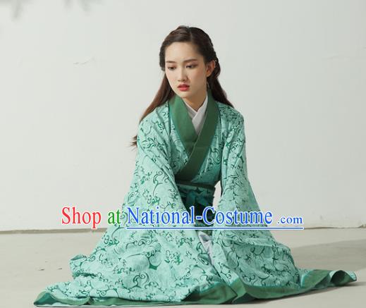 Chinese Ancient Hanfu Traditional Jin Dynasty Embroidered Historical Costumes