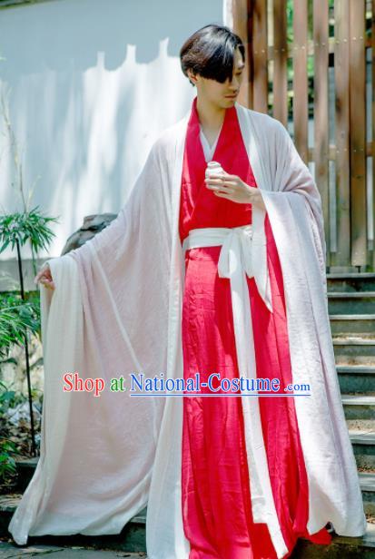 Chinese Ancient Hanfu Traditional Jin Dynasty Embroidered Historical Costumes