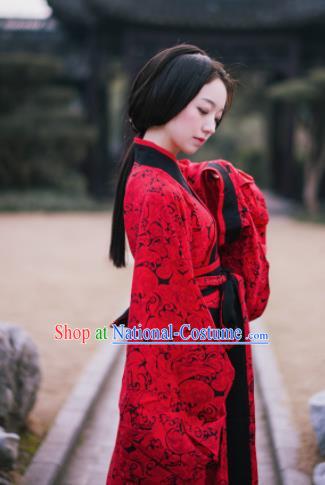 Chinese Ancient Hanfu Traditional Jin Dynasty Embroidered Historical Costumes