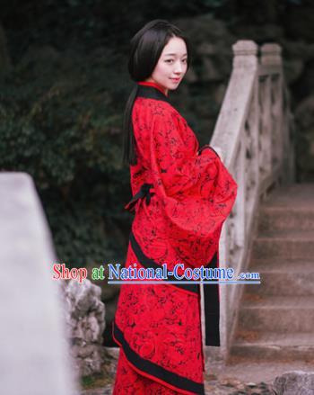 Chinese Ancient Hanfu Traditional Jin Dynasty Embroidered Historical Costumes