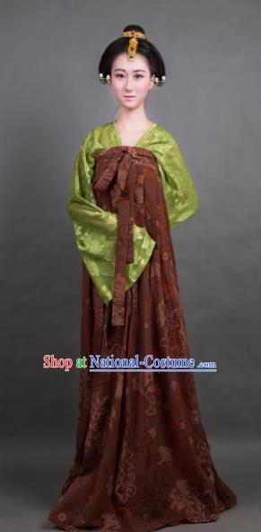 Traditional Chinese Tang Dynasty Countess Costume Ancient Hanfu Dress for Rich Women