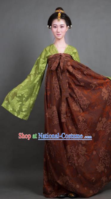 Chinese Ancient Hanfu Traditional Jin Dynasty Embroidered Historical Costumes