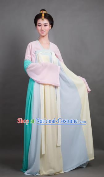 Chinese Ancient Hanfu Traditional Jin Dynasty Embroidered Historical Costumes