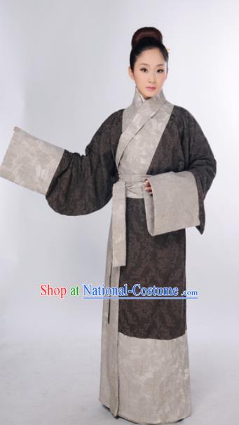 Chinese Ancient Hanfu Traditional Jin Dynasty Embroidered Historical Costumes