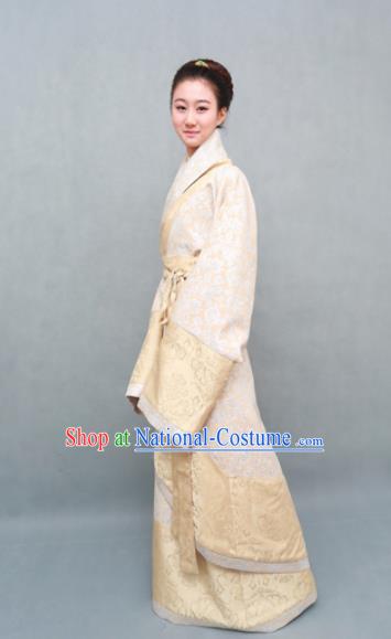 Chinese Ancient Hanfu Traditional Jin Dynasty Embroidered Historical Costumes