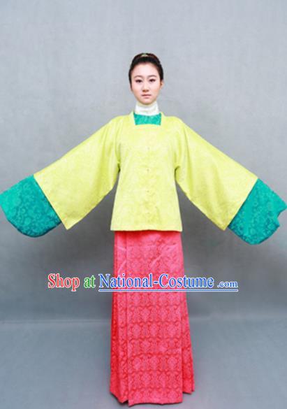 Traditional Chinese Ming Dynasty Maidenform Hanfu Dress Ancient Marquise Costume for Women