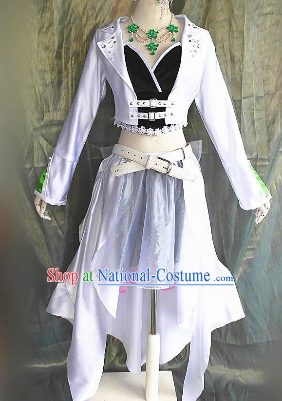 Asian Chinese Cosplay Young Faery Costume Ancient Swordswoman Dress for Women