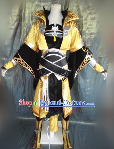 Asian Chinese Cosplay Female General Costume Ancient Swordswoman Dress for Women