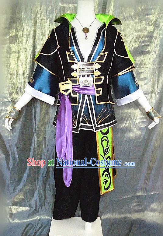 Asian Chinese Cosplay Customized Warrior Costume Ancient Swordsman Clothing for Men