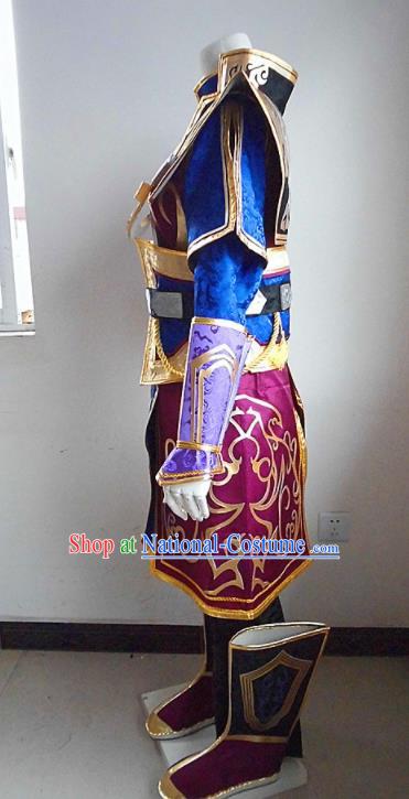 Ancient Chinese Cosplay Costume Chinese Shoes Traditional China Swordsman Clothing and Jewelry Accessories