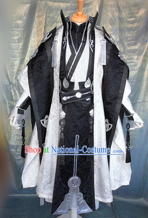 Asian Chinese Cosplay Customized General Royal Highness Costume Ancient Swordsman Clothing for Men