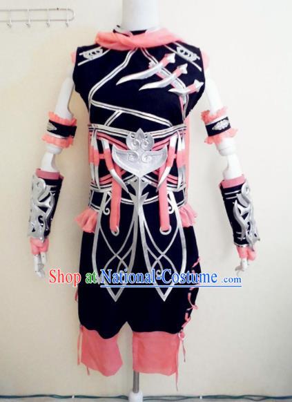 Asian Chinese Cosplay Female Castellan Costume Ancient Swordsman Clothing for Women