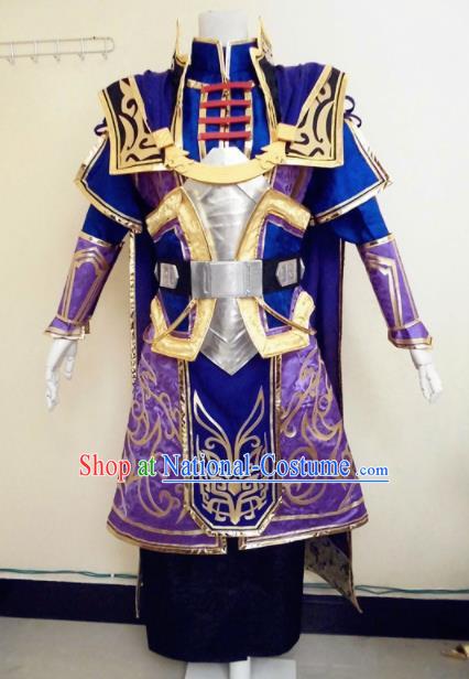 Asian Chinese Cosplay Warrior Customized Costume Ancient General Swordsman Clothing for Men