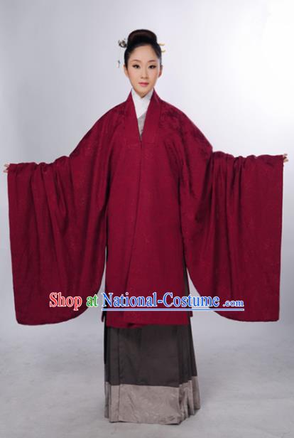 Traditional Chinese Ming Dynasty Maidenform Cloak Ancient Marquise Costume for Women