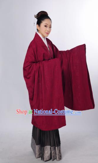 Chinese Ancient Hanfu Traditional Jin Dynasty Embroidered Historical Costumes