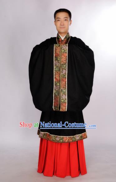 Chinese Traditional Han Dynasty Scholar Costumes Ancient Minister Robe for Men