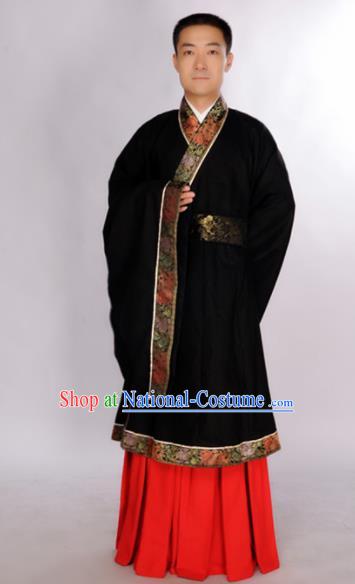 Chinese Ancient Hanfu Traditional Jin Dynasty Embroidered Historical Costumes