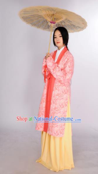 Chinese Ancient Hanfu Traditional Jin Dynasty Embroidered Historical Costumes