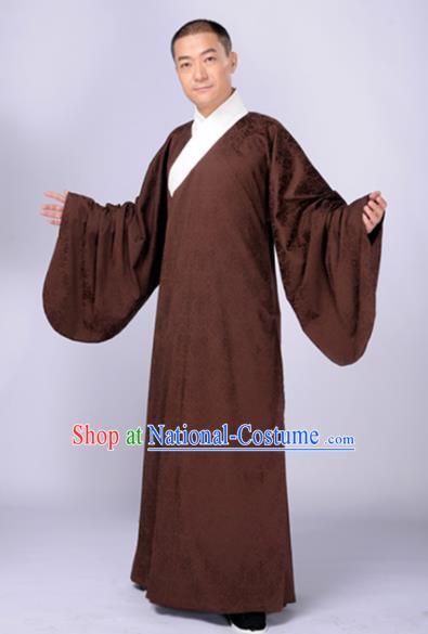 Chinese Traditional Ming Dynasty Scholar Costumes Ancient Taoist Robe for Men