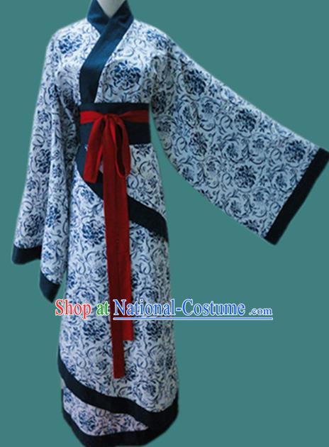 Chinese Ancient Hanfu Traditional Jin Dynasty Embroidered Historical Costumes